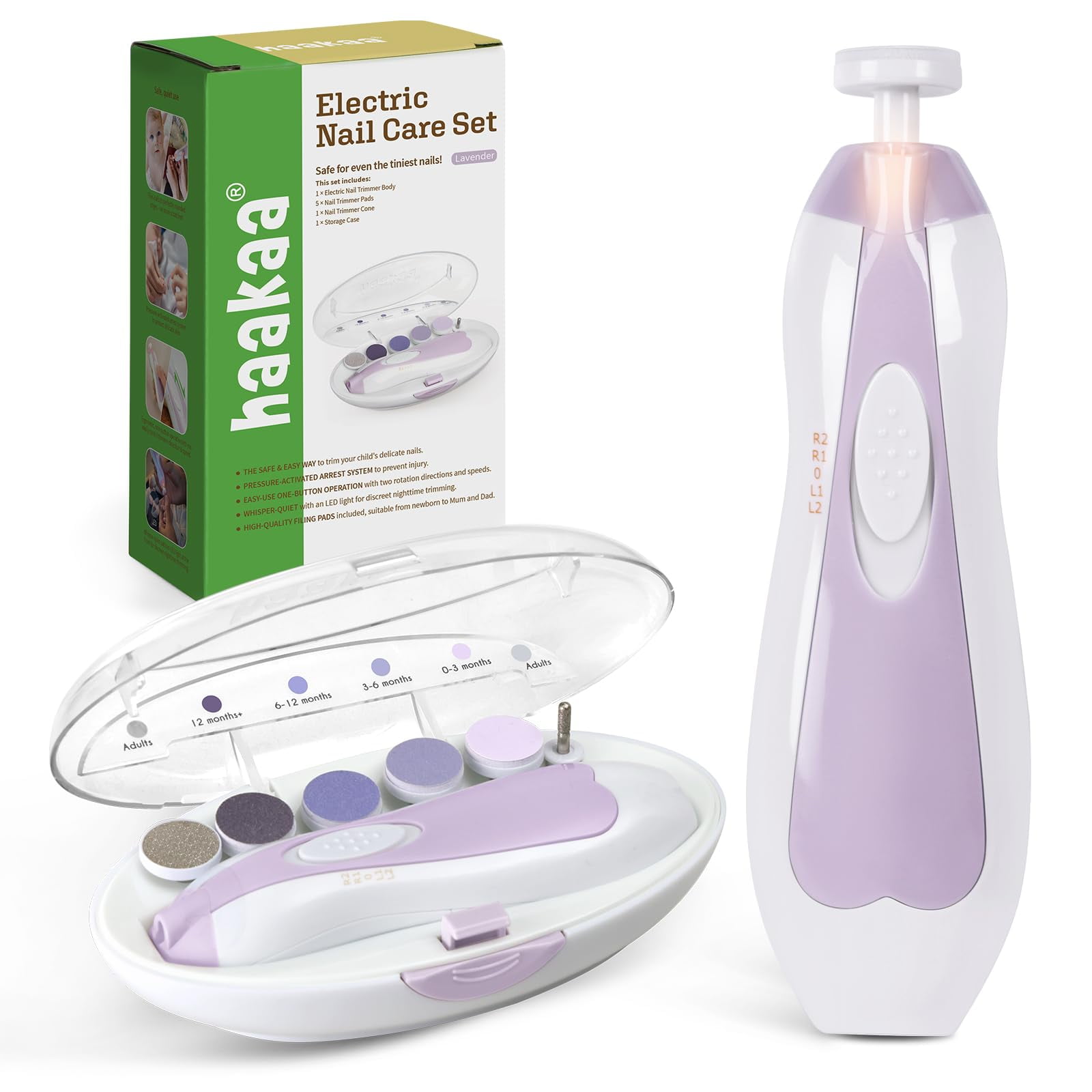 Kit De Lima Eléctrica Para Bebés Haakaa Con Luz Led