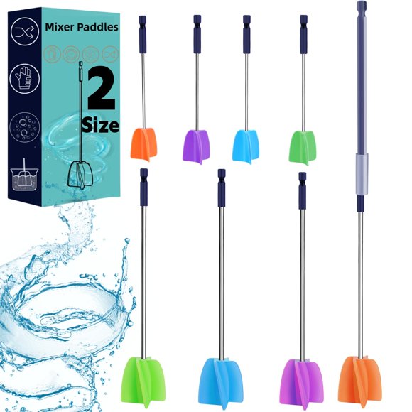 Paletas mezcladoras de resina LFSUM 8 piezas reutilizables de silicona