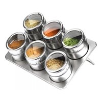 Genérico - Especieros Frascos Condimentos Cocina Magnéticos Metal