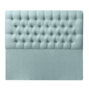 Espacio Hogar - Respaldo Capitone Premium 1,5 Plazas Lino Verde Jeans