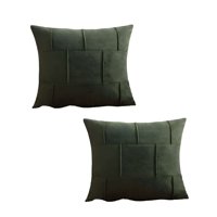 Genérico - Pack De 2 Fundas De Cojin Plisada 45X45 Verde