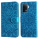 thumbnail image 1 of Funda tipo cartera FOXDOCK para OPPO A94 4G , diseño girasol en relieve, cuero PU, cierre magnético, soporte y tarjetero, 1 of 5