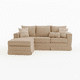 thumbnail image 1 of Sofa seccional Siena Beige libre disposición, 1 of 2