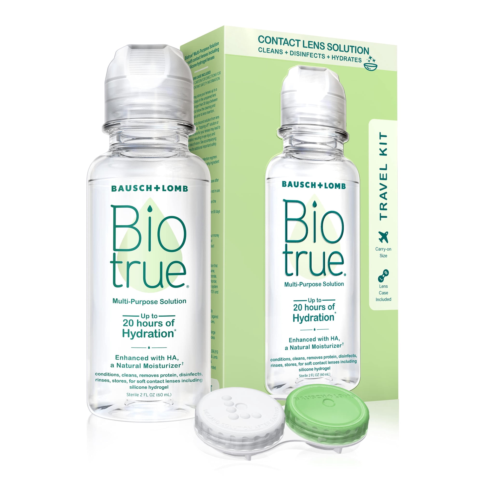 Solución Multiusos Para Lentes De Contacto Biotrue, 60 Ml, Con Funda Para Lentes
