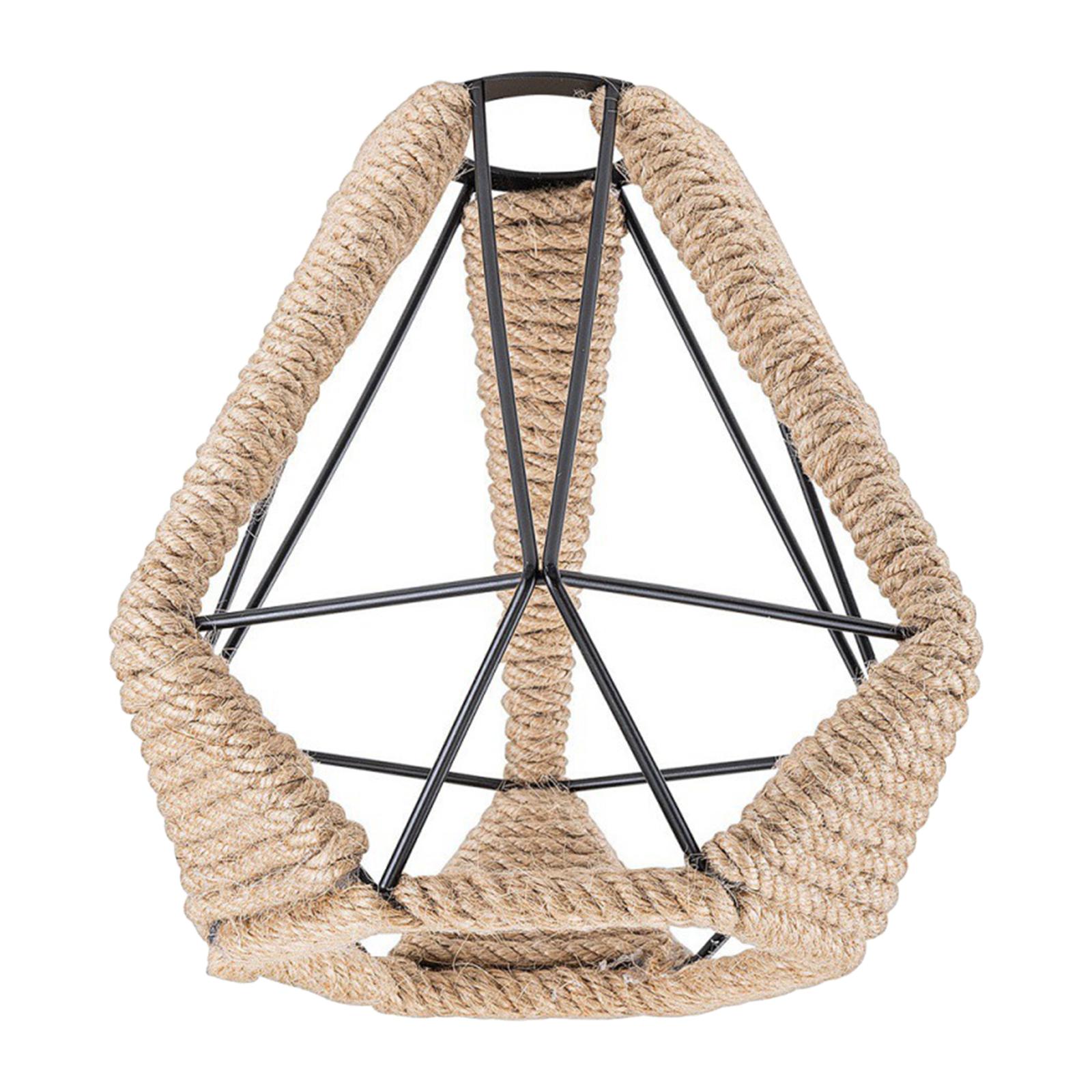 Magideal - Pantalla De Lámpara De Cuerda Tejida, Pantalla De Lámpara, Pantalla De Lámpara, Rústica, Pantalla De Lámpara Colgante Industrial, Pantallas De Lámpara Estilo B