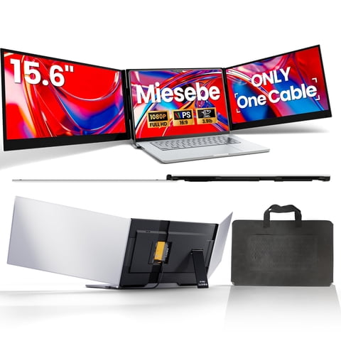 Extensor De Pantalla Triple Para Laptop Miesebe De 15.6""