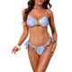 thumbnail image 1 of INSPIRE CHIC Bikini de Mujer con Patrón de Escamas de Pescado, 2 Piezas, Tirantes Ajustables, Parte Superior de Concha, Parte Inferior de Triángulo, Trajes de Baño, Talla Extra Grande, 1 of 5