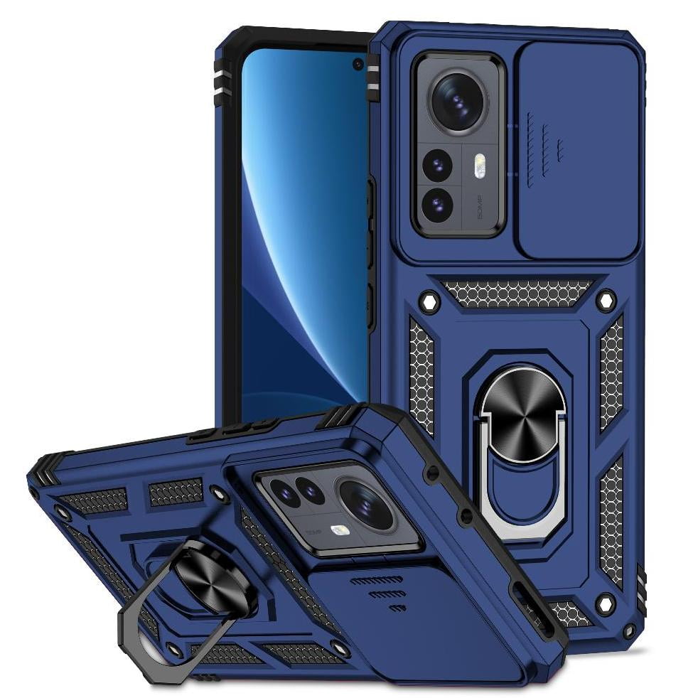 Estuche Gangxun Para Xiaomi 12 Pro, Soporte Giratorio 360°, Estilo Mecánico Y Magnético