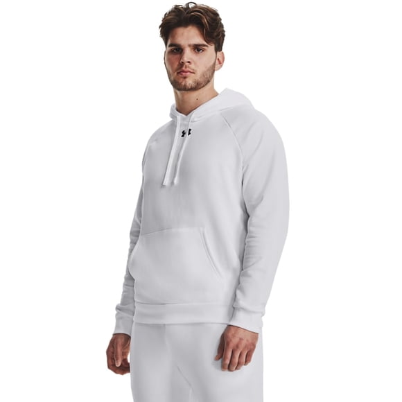Sudadera con Capucha Under Armour Hombre Rival Fleece 3X-Large Blanca / Negra