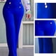 thumbnail image 3 of Pantalones De Trabajo Informales Para Mujer, De 6 Botones, Largos, De Cintura Alta Y Pierna Recta., 3 of 4