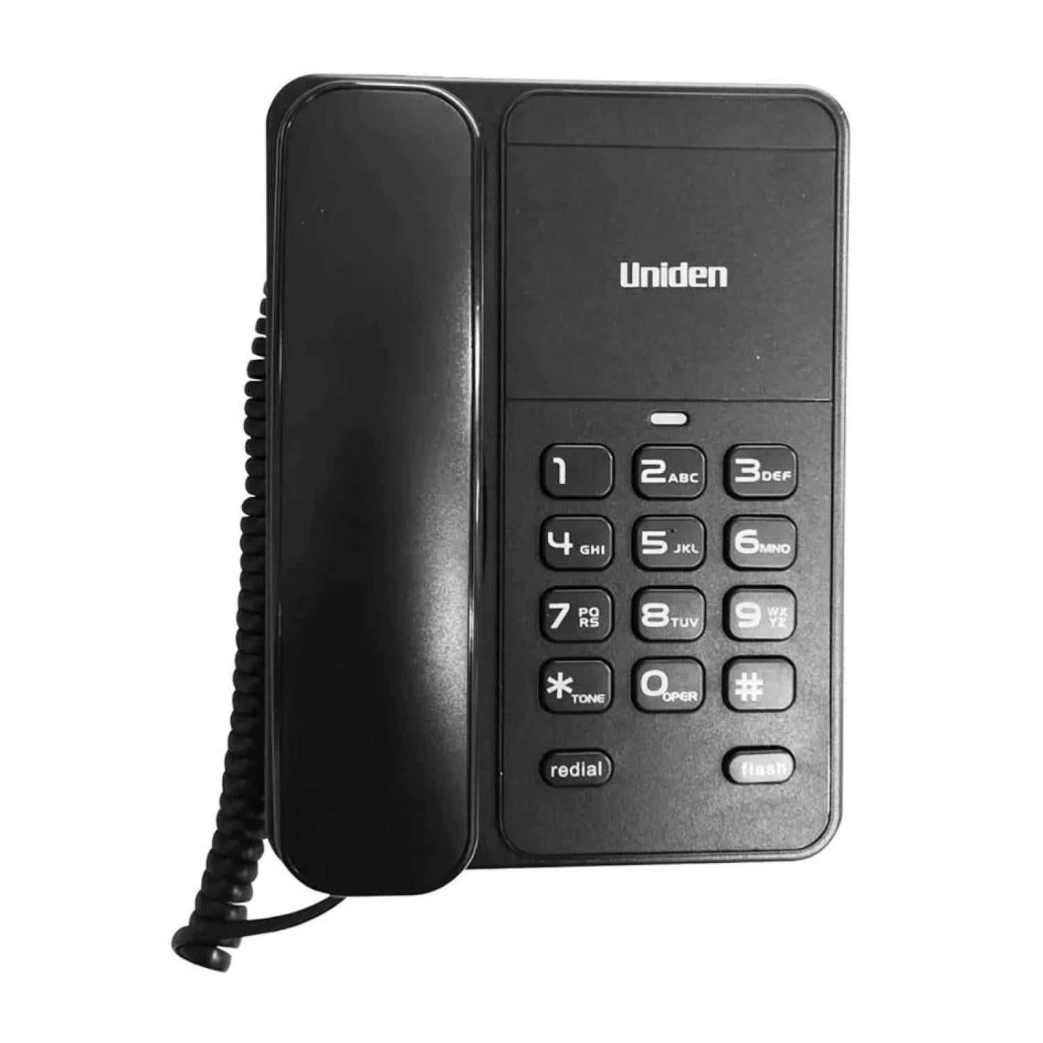 Uniden - Telefono Sobremesa Botones Grandes Negro 7202