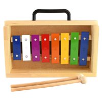 Metalofono 8 Notas Color Caja Madera Alaguez