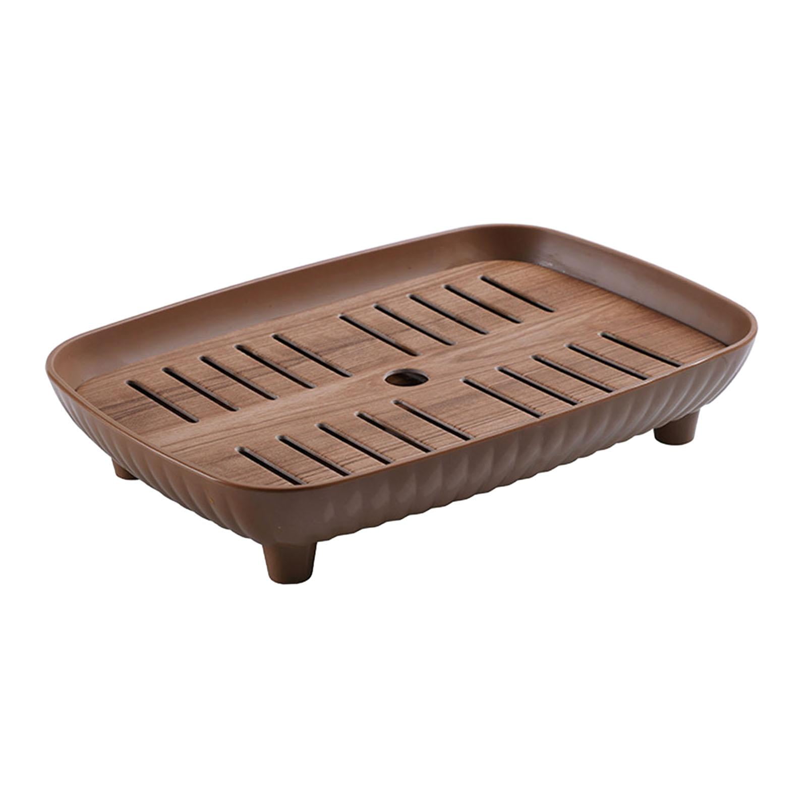 Bothyi - Bandeja De Té China Gongfu, Bandeja De Té Pequeña Y Resistente Y Lisa Para Cafeterías, Casa De Té Rectangular