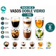 thumbnail image 1 of Pack 6 Vasos Premium Doble Vidrio 450ml | Café, Jugos y Bebidas Frías, 1 of 2