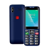Tecnolab - Teléfono Celular Senior Adulto Mayor 4G, Dual Sim, Sos, Azul