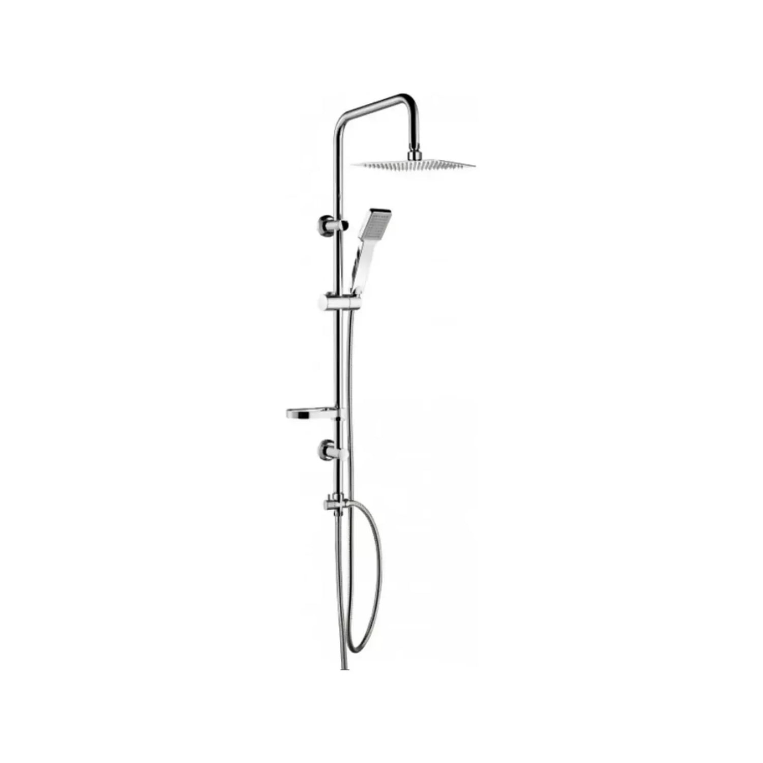 Importclick - Columna Ducha Plato Plano Moderna Metal Cromado