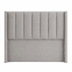 thumbnail image 1 of Respaldo de cama king  tubular felpa gris claro, 1 of 2