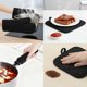 thumbnail image 4 of REGALWOVEN Guantes de Horno y Juegos de Soportes para Ollas de 6 Piezas, Guantes de Cocina Resistentes al Calor y Soportes para Ollas para Hornear Negro 4.7x13.8 pulgadas, 4 of 7