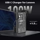 thumbnail image 2 of Cargador USB-C para laptop Skyvast de 100W, carga rápida, compatible con Lenovo ThinkPad, 2 of 7