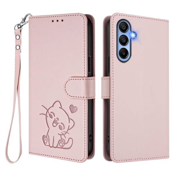 Funda Billetera Magnética para Samsung Galaxy A15, Rosa