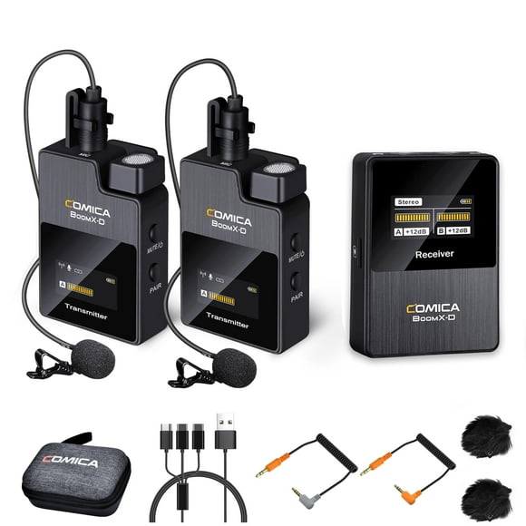 Comica BoomX-D2 Sistema de Micrófono Inalámbrico para Cámaras