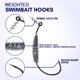 thumbnail image 3 of Anzuelos con peso Swimbait Reaction Tackle 3/0 32 g, paquete de 10, 3 of 6