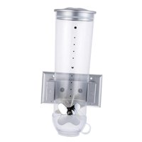 Magideal - Cubo Dispensador, Multiusos, Práctico, Contenedor De Almacenamiento De Cocina Sellado Para Montar En La Pared Para Frijoles, Bocadillos, Nueces, Azúca Plata