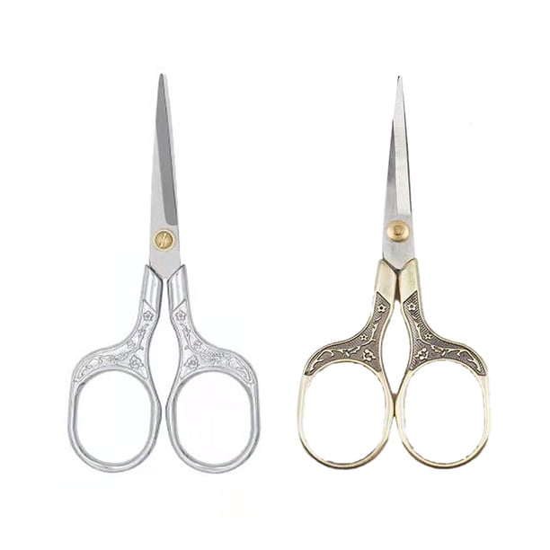 tijeras pequeñas de precisión vintage para cortar el pelo, barba, bordar, manualidades y uso diario.