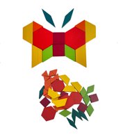 Seigard - Bloques Poligonales De Madera 250 Piezas