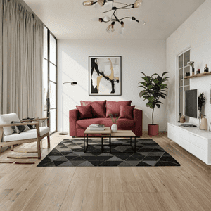 Construmuebles - Sofa 2 Cuerpos Aurelia Tela Burdeo