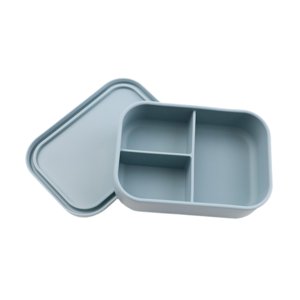 Magideal - Fiambrera Bento Box, Contenedor Rectangular Reutilizable De Silicona Para Almacenar Alimentos, Ideal Para La Escuela, Senderismo, Fiestas, Viajes Y Co Azul