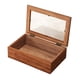 thumbnail image 3 of Caja De Almacenamiento De Madera Rústica Con Tapa Superior De Vidrio Para Coleccionables Pasatiempos, 3 of 5