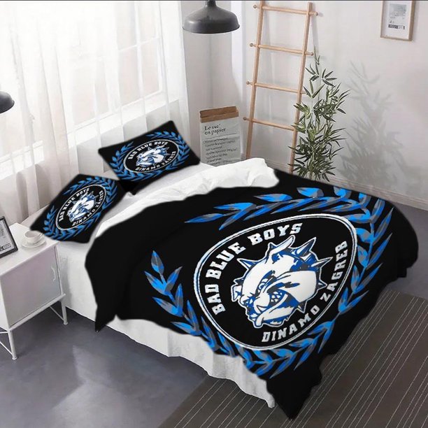 3pcs Dinamo Zagreb Football Club Themed Duvet Cover Set - Soft And Breathable Bedding Decor Suitable for Teenage Home Decoration