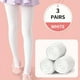 thumbnail image 3 of 3pairs Girls Kids Velvet Solid Color Stockings Leggings Tights, Children Girls Dress Pantyhose Ballet Dance Socks, 3 of 3