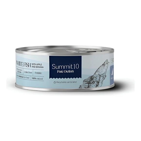 Alimento Húmedo Summit Gato 85g Paté Pescado Blanco con Manzana