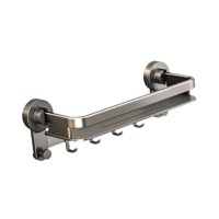 Magideal - Estante De Pared Para Ducha, Moderno, Con Ventosa, Sin Taladro, Organizador De Baño, Cesta De Almacenamiento Para Cocina, Lavadero, Esponja , 40Cm Ventosa De 40 Cm Con Gancho