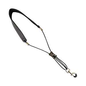 Bothyi - Arnés De Correa De Saxofón Gancho Giratorio De Metal Cuero De Pu Para Clarinete Oboes Negro