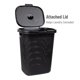 thumbnail image 5 of Cesto de ropa Mind Reader 50L Pack de 2 unidades negro estilo mimbre, 5 of 7