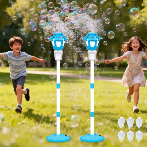 Máquina de burbujas iuuoi, 2 unidades, recargable con luz, 102 cm