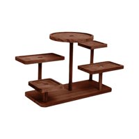 Bothyi - Bandeja De Exhibición Resistente Con Niveles Para Mesa, Para Colección De Muñecas, Figuras Y Maquillaje, Color Nogal