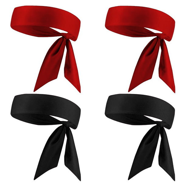 Cinta para la cabeza que absorbe el sudor, diadema con lazo, banda para el pelo para hombres, mujeres, niños y niñas, banda para el sudor ninja atlética, bandana pirata para tenis y entrenamiento.