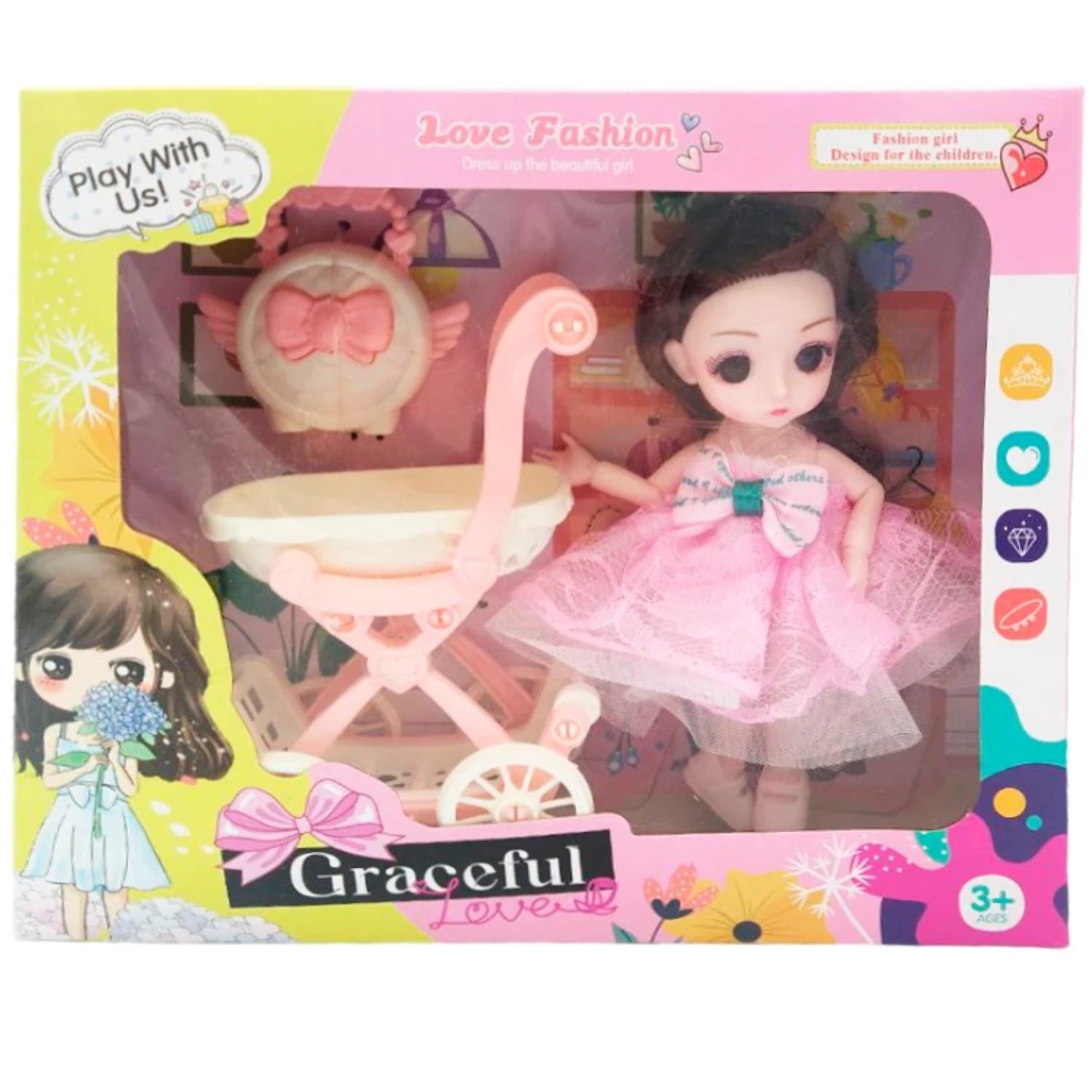 Total E-Commerce - Juguete Muñeca Con Coche Accesorio Graceful Infantil