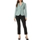 thumbnail image 2 of INSPIRE CHIC Blazer de Trabajo para Mujer con Cuello de Solapa, Manga Larga, Chaqueta Traje, Verde Guisante 3XL, 2 of 6
