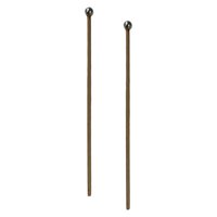 Magideal - 2 Piezas Glockenspiel Mazo Vibráfono Mazos Principiantes Mazo De Xilófono Palo De Percusión Para Marimba Percusión Bloque De Madera , Cabeza Larga Y Cabeza Larga Y Redonda