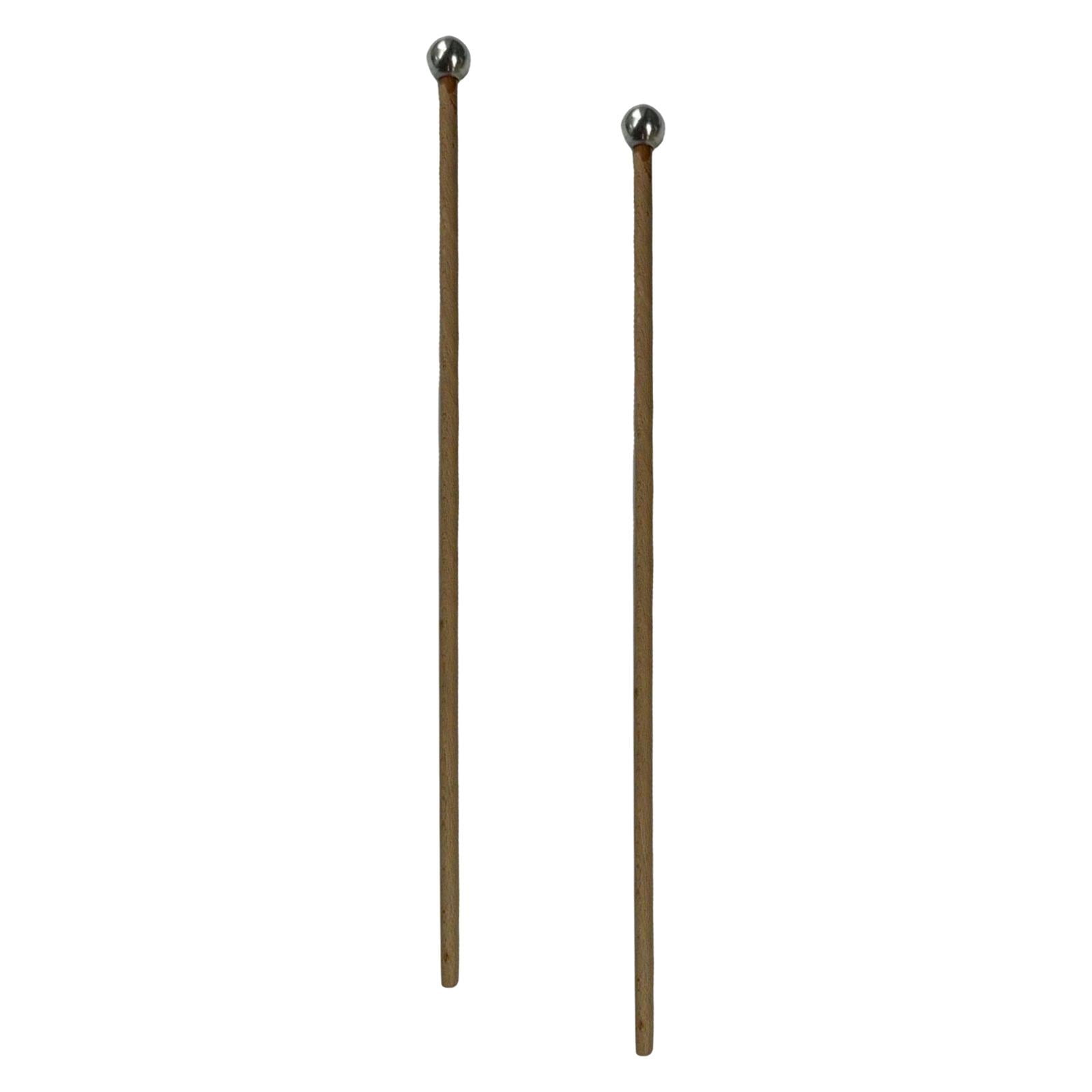 Magideal - 2 Piezas Glockenspiel Mazo Vibráfono Mazos Principiantes Mazo De Xilófono Palo De Percusión Para Marimba Percusión Bloque De Madera , Cabeza Larga Y Cabeza Larga Y Redonda