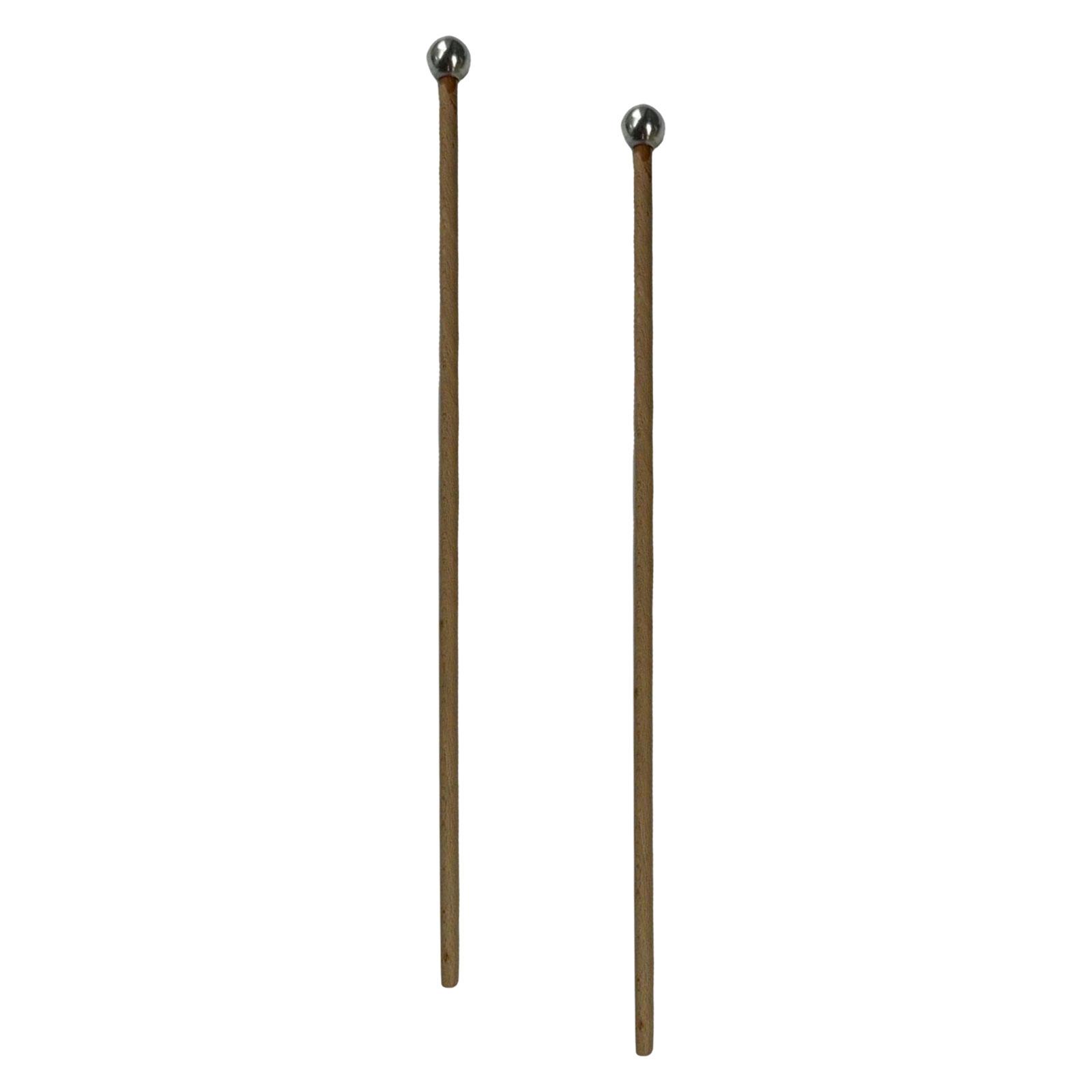 Magideal - 2 Piezas Glockenspiel Mazo Vibráfono Mazos Principiantes Mazo De Xilófono Palo De Percusión Para Marimba Percusión Bloque De Madera , Cabeza Larga Y Cabeza Larga Y Redonda