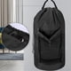 thumbnail image 2 of Mochila Bolso de lavandería, Mochila de lavandería con correas de hombro y bolsillo de malla Ropa de nylon duradera Bolso de Hamper con cierre de cordón para la universidad, (Negro), 2 of 3