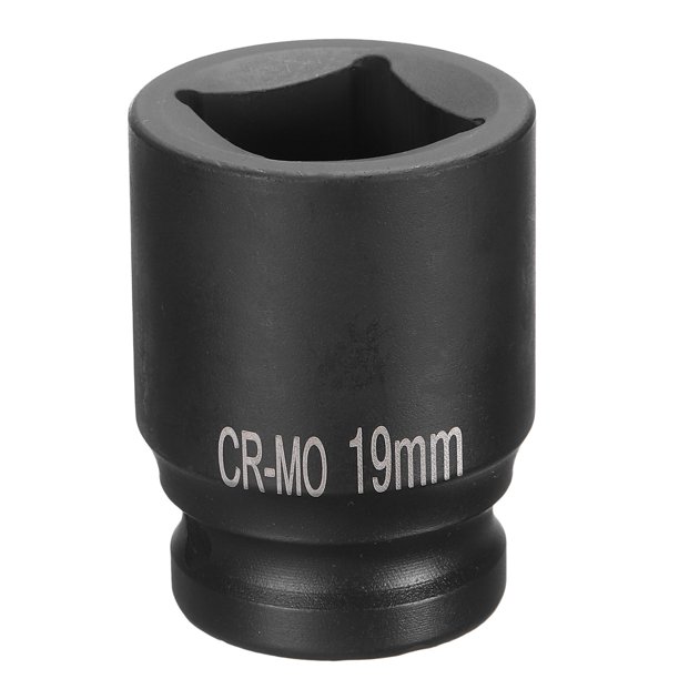 Enchufe cuadrado de 4 puntos de 1/2" de accionamiento 19mm Métrico CR-MO Enchufe de rueda de impacto cuadrado