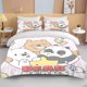 thumbnail image 1 of MINISO We Bare Bears Printed Bedding Set Cartoon Anime Duvet Cover Comforter Pillowcase Boys Girls Children Adults King Gift Bed Sheets, 1 of 5