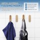 thumbnail image 5 of Ganchos de pared plegables Growalleter de metal dorado para baño y cocina, 5 of 7